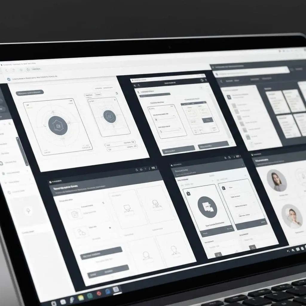 Rapid prototyping wireframes and design mockups for business software